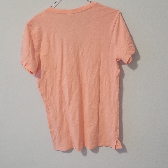Stylish Peach V-Neck Women's Top - Picture 4 of 5
